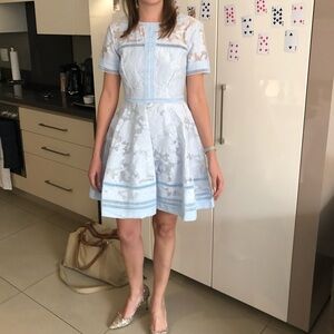 Forever New, Light blue, formal mini dress, small